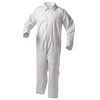 KleenGuard® A35 Shell Zipper Front Coverall With Open Wrists/Ankles, Light Duty, White, Large, 25/Ct