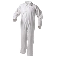 KleenGuard® A35 Shell Zipper Front Coverall With Liquid/Particles Protection, White, 2XL, 25/Ct