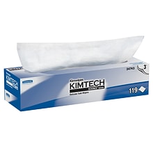 Kimtech Science Kimwipes Tissue Wipers, White, 119 Wipers/Box, 15 Boxes/Carton (34743)