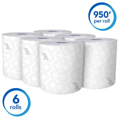 Scott Essential Recycled Hardwound Paper Towels, 1-ply, 950 ft./Roll, 6 Rolls/Carton (02001)