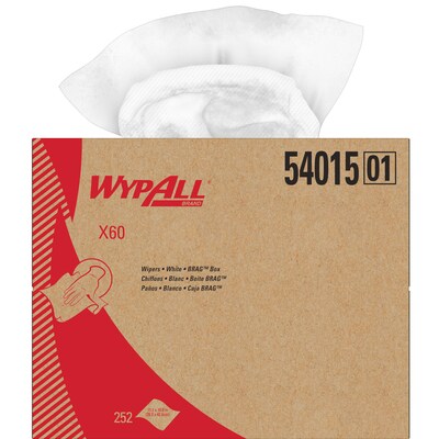 WypAll X60 Center-Pull Cloth Paper Towel, 1-Ply, 252 Towels/Box (54015)