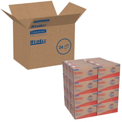 WypAll L10 Single Fold Wipers, 1-Ply, 250 Sheets/Box (42346)