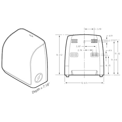 Scott Hardwound Paper Towel Dispenser, Black (47089)