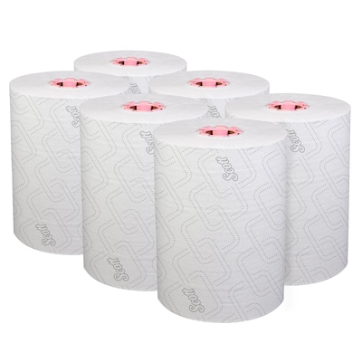Scott Pro Slimroll Recycled Hardwound Paper Towels, 1-ply, 580 ft./Roll, 6 Rolls/Carton (47032)