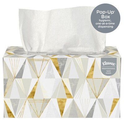 Kleenex Pop-Up Recycled Multifold Paper Towels, 1-ply, 120 Sheets/Pack, 18 Packs/Carton (01701)