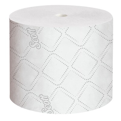 Scott Pro 2-Ply Small Core Standard Toilet Paper, White, 1100 Sheets/Roll, 36 Rolls/Carton (47305)