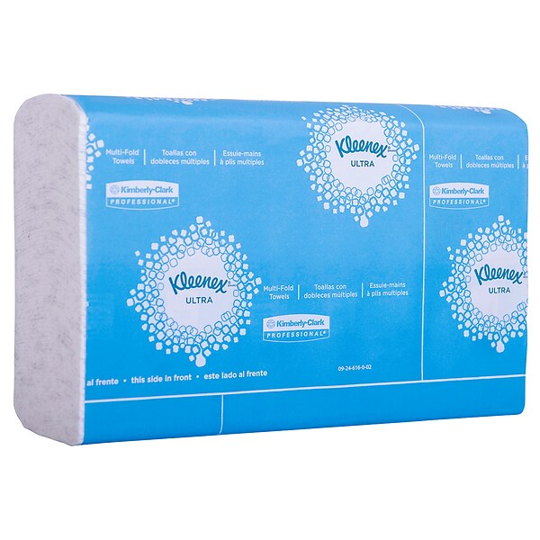Kleenex Ultra Small Multifold Paper Towels, 1-ply, 150 Sheets/Pack, 16 Packs/Carton (46321)