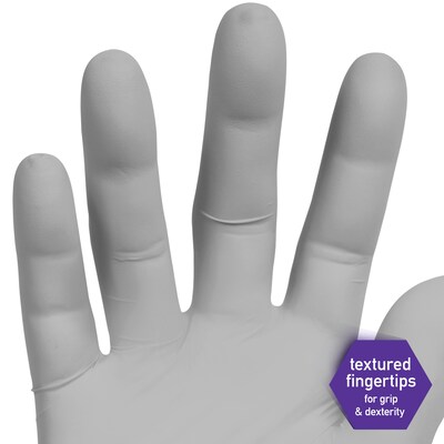 Kimberly-Clark Professional Sterling Powder Free Nitrile Gloves, Silver, Medium, 200/Bx (KCC 50707)