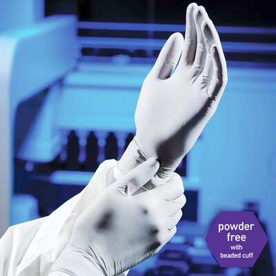Kimberly-Clark Professional Sterling Powder Free Nitrile Gloves, Silver, Medium, 200/Bx (KCC 50707)