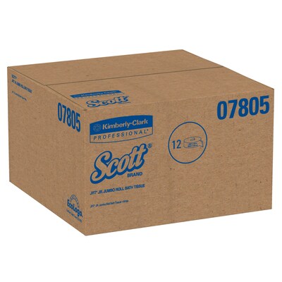 Scott Essential JRT Jumbo Toilet Paper, 2-Ply, White, 12 Rolls/Carton (07805)