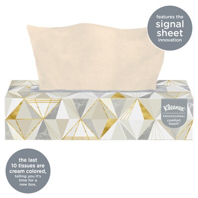 Kleenex Standard Facial Tissue, 2-Ply, White, 125 Sheets/Box, 48 Boxes/Pack (21606)