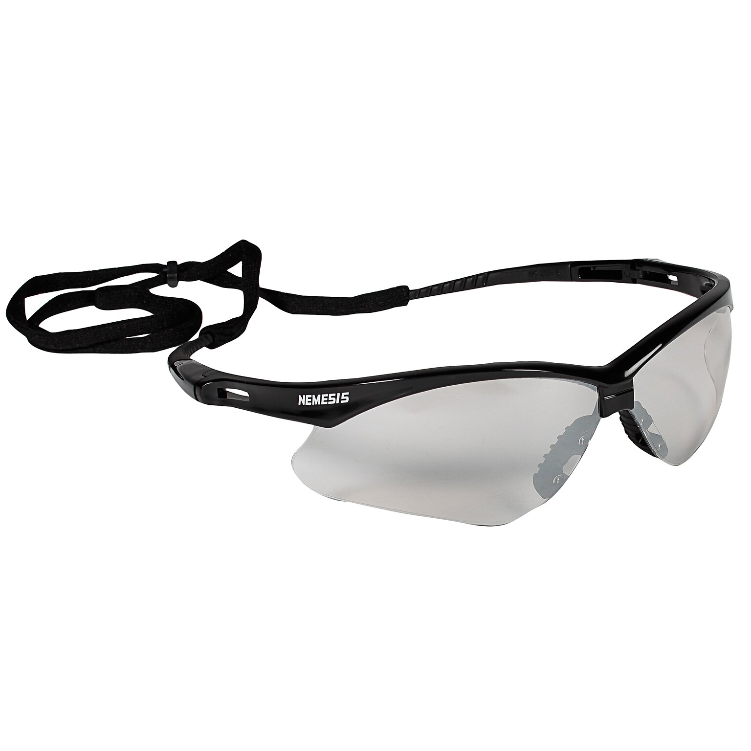 Jackson Nemesis Safety Glasses, Wraparound, Black Lens (25685)