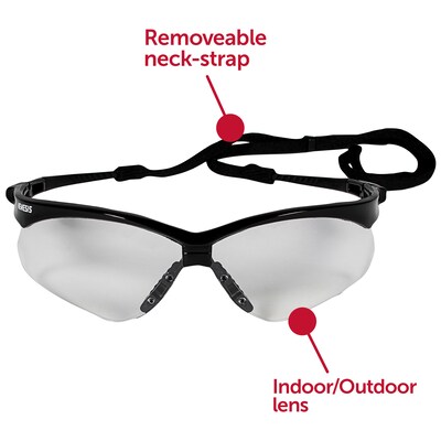 Jackson Nemesis Safety Glasses, Wraparound, Black Lens (25685)
