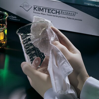 Kimtech Precision Microfiber Cleaning Wipers, 16.6" x 14.7", White, 140 Wipers/Box (05514)