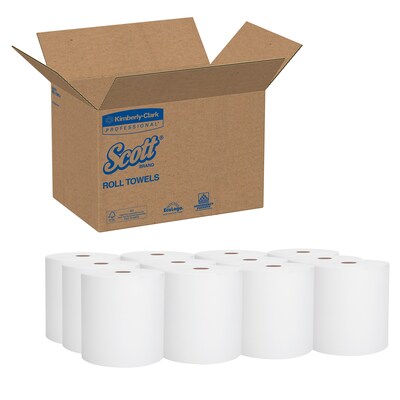 Scott Essential Recycled Hardwound Paper Towels, 1-ply, 400 ft./Roll, 12 Rolls/Carton (02068)