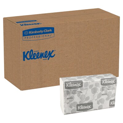 Kleenex Recycled Multifold Paper Towels, 1-ply, 150 Sheets/Pack, 8 Packs/Carton (02046)