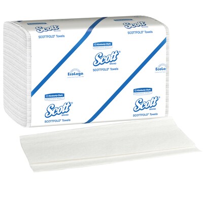 Scott Pro Scottfold Recycled Multifold Paper Towels, 1-ply, 175 Sheets/Pack, 25 Packs/Carton (01960)