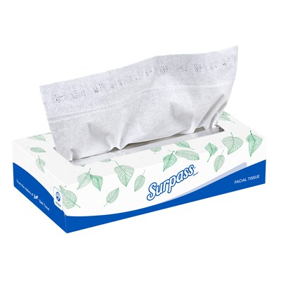 Surpass Standard Facial Tissue, 2-Ply, 100 Sheets/Box, 30 Boxes/Pack (21340)