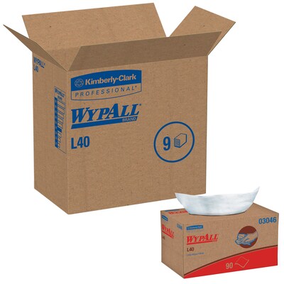 Wypall® L40 Wipers, White, 90/Bx