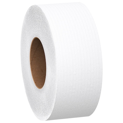 Scott Essential 1-Ply Jumbo Toilet Paper, White, 12 Rolls/Carton (07223)