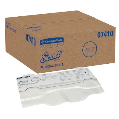 Scott Toilet Seat Covers, 15 x 18, 125 Covers/Pack, 24 Packs/Carton (7410)