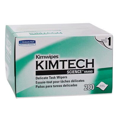Kimtech Science Kimwipes Delicate Task Durable Fibers Wipers, White, 280 sheets/Box, 30 Boxes/Carton