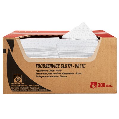 WypAll X50 Foodservice Wipers, 23-1/2 x 12-1/2", White, 200/Carton (06053)