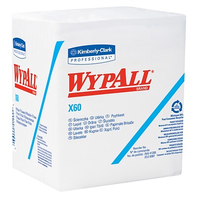 Wypall® X60 Wipers, White, 912/Ct