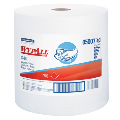 WypAll L40 DRC Wipers, White, 750/Carton (05007)