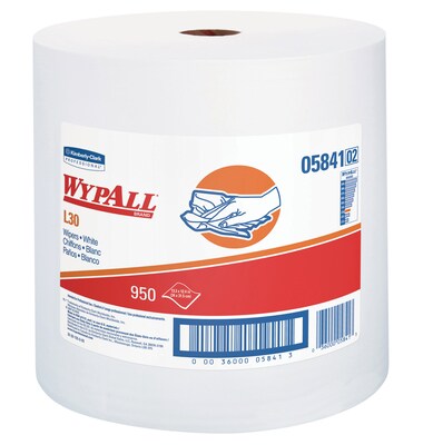 WypAll L30 Paper Wipers, White, 950/Carton (05841)