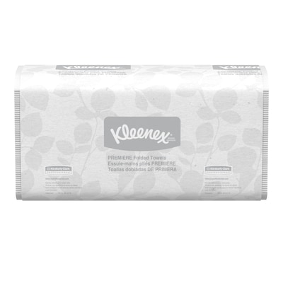 Kleenex Premiere Recycled Multifold Paper Towels, 1-ply, 120 Sheets/Pack, 25 Packs/Carton (13253)
