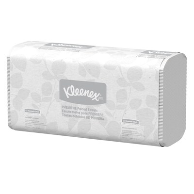 Kleenex Premiere Recycled Multifold Paper Towels, 1-ply, 120 Sheets/Pack, 25 Packs/Carton (13253)