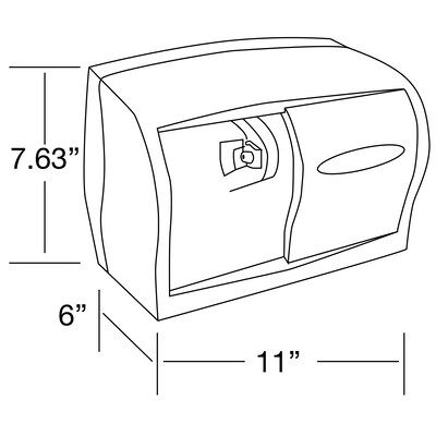 Scott 1000 Coreless Toilet Paper Dispenser, Smoke Gray (09604)