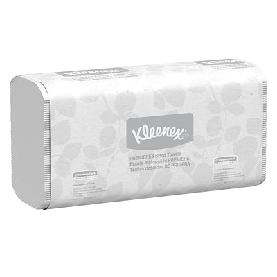 Kleenex Premiere Recycled Multifold Paper Towels, 2-ply, 120 Sheets/Pack, 25 Packs/Carton (13254)