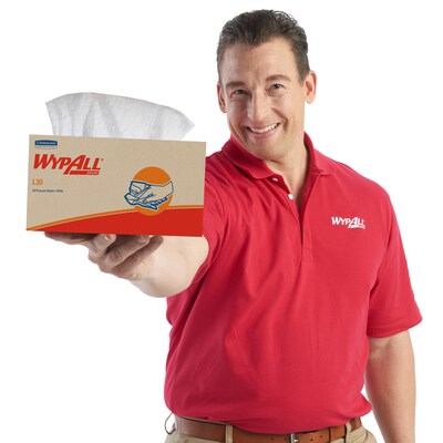 WypAll L30 DRC Wipers, White, 120/Box, 10 Boxes/Carton (03086)