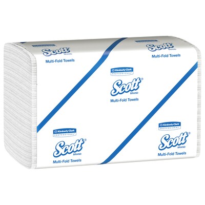 Scott Recycled Multifold Paper Towels, 1-ply, 250 Sheets/Pack, 16 Packs/Carton (8009)