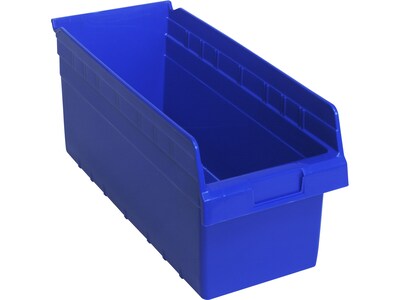 Quantum Storage Systems 27.34 Qt. Open Lid Storage Bin, Blue, 6/Carton (SSB485BLCT)