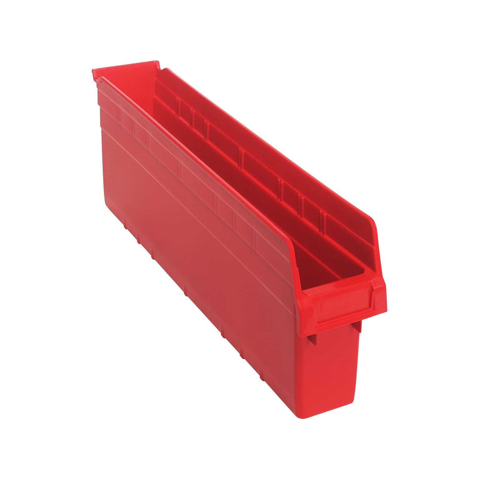 Quantum Storage Systems Store-Max Open Lid Storage Bin, Red, 16/Carton (QSB805RDCT)