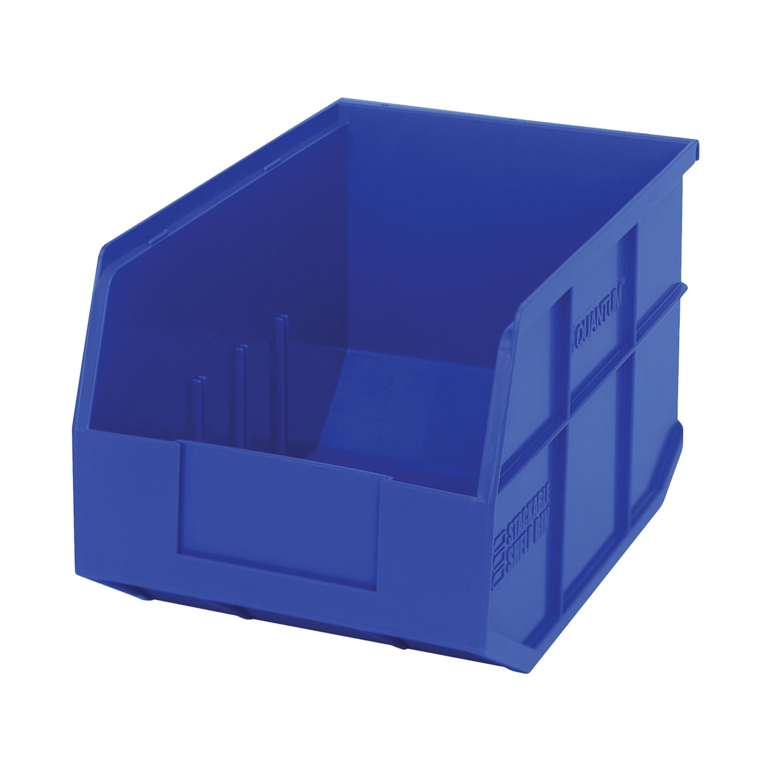Quantum Storage Systems Open Lid Storage Bin, Blue, 6/Carton (SSB423BLCT)