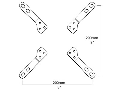 Mount-It! Mount Adapter Kit for TV Mount, Up To 66 lbs., Gray (MI-788)