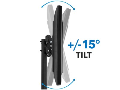 Mount-It! Metal Mobile A/V Cart with Lockable Wheels, Black (MI-2876)