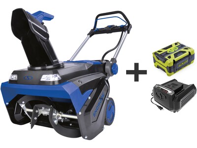 Snow Joe iONPRO Cordless Snow Blower Kit, 21 x 12 Cut (iON100V-21SB)