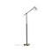 Adesso Casey 65H Antique Brass/White/Black Floor Lamp with Dome Shade (3495-21)