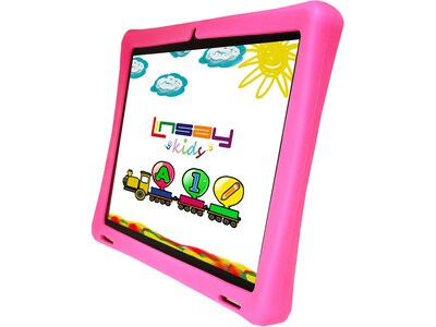 Linsay 10.1" Tablet with Case, WiFi, 2GB RAM, 64GB Storage, Android 13, Black/Pink (F10IPKIDSP)