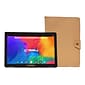 Linsay 10.1" Tablet with Case, WiFi, 2GB RAM, 64GB Storage, Android 13, Black/Light Brown (F10IPBCLBROWN)
