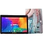 Linsay 10.1" Tablet with Case, WiFi, 2GB RAM, 64GB Storage, Android 13, Black/Space Marble (F10IPSPAC)