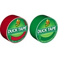 Duck Heavy Duty Duct Tapes, 1.88 x 20 Yds., Red/Green, 2 Rolls/Pack (DUCKRG-STP)