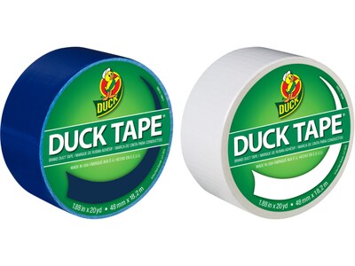 Duck Heavy Duty Duct Tapes, 1.88 x 20 Yds., Blue/White, 2 Rolls/Pack (DUCKBW-STP)