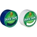Duck Heavy Duty Duct Tapes, 1.88 x 20 Yds., Blue/White, 2 Rolls/Pack (DUCKBW-STP)