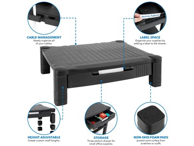 Mount-It! Plastic/Poly Stand, Black (MI-7853A)